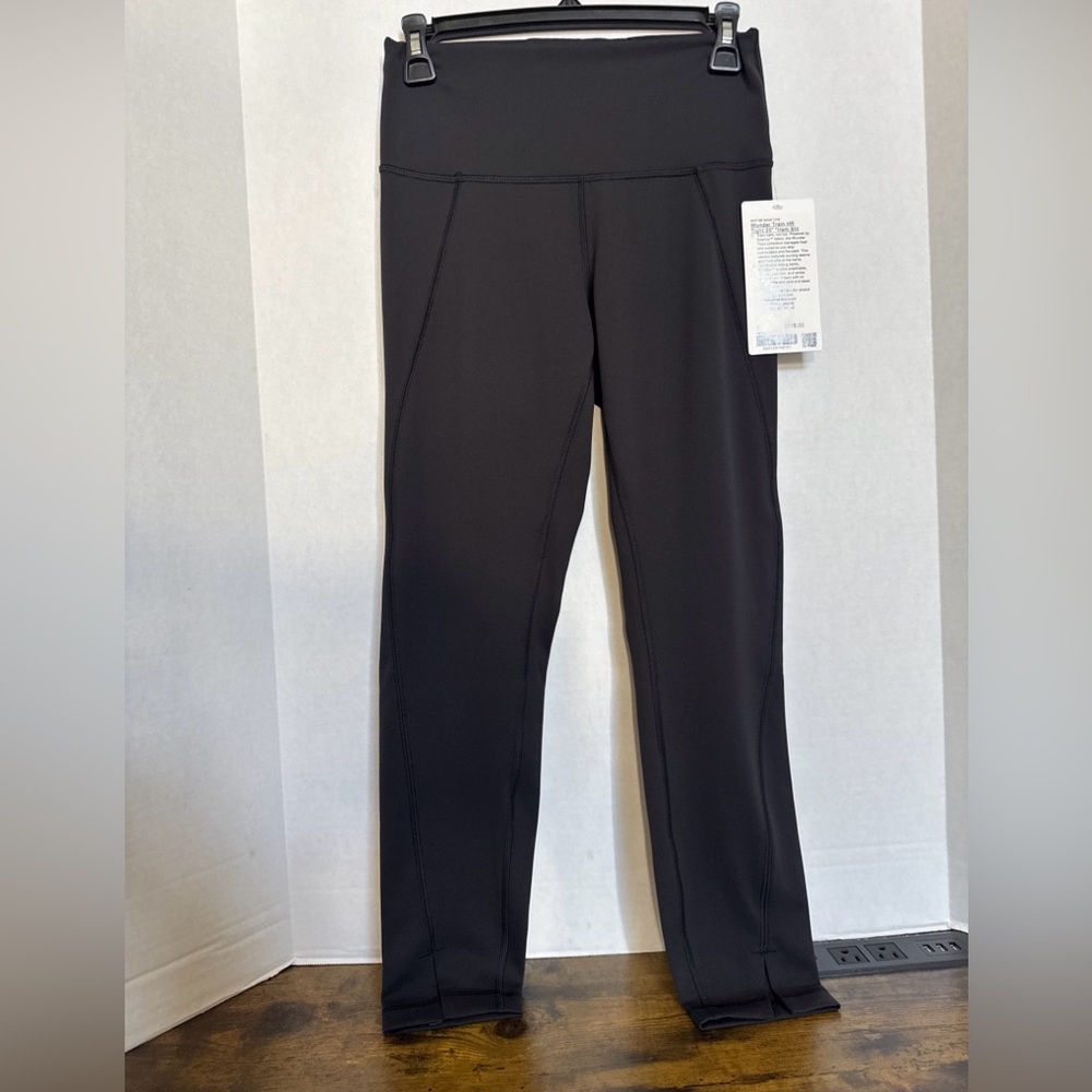 Lululemon Wunder Train HR Tight 25” Hem Slit Size 8 Black NEW Authentic